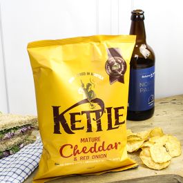 Kettle Chips Mature Cheddar And Red Onion Gs Bakers Larners Of Holt