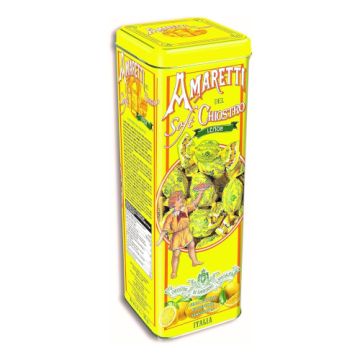 Amaretti del Chiostro Soft Lemon Amaretti In Tower Gift Tin 180g