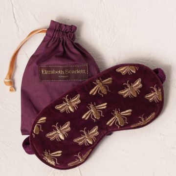 Elizabeth Scarlett Honey Bee Eye Mask (Plum)