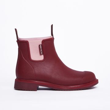 Merry People Bobbie Wellington Boot Beetroot & Light Pink