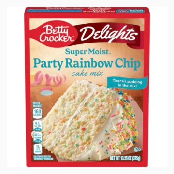 Betty Crocker Supermoist Cake Mix Party Rainbow Chip 375g