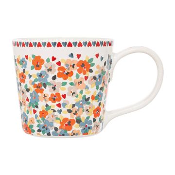 Cath Kidston Painted Pansies Cream Dolly Mug