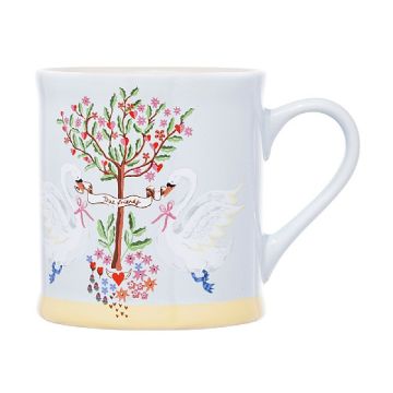 Cath Kidston Oh My Heart Swans Mollie Mug