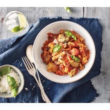 Cook Halloumi & Roasted Vegetable Pasta Serves 1