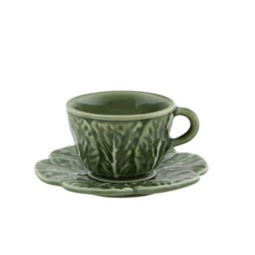 Bordallo Pinheiro Cabbage Coffee Cup & Saucer