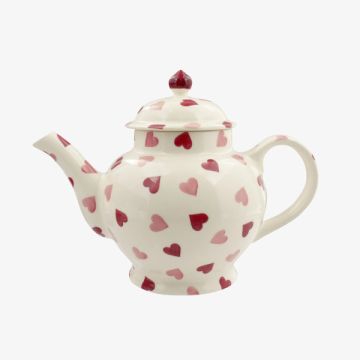 Emma Bridgewater Pink Hearts 4 Mug Teapot