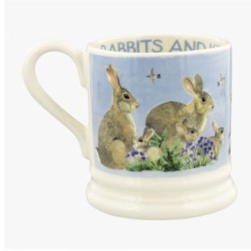 Emma Bridgewater Blue Rabbits & Kits 1/2 Pint Mug