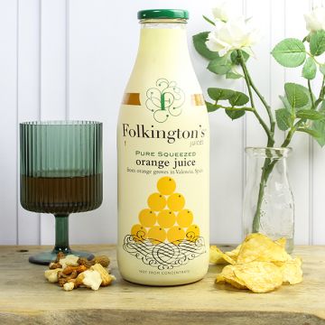 Folkingtons Pure Orange Juice 1Ltr