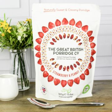 Great British Porridge Strawberry & Peanut Butter 385g