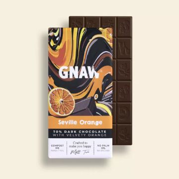 Gnaw 70% Dark Seville Orange Bar 80g