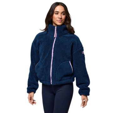 Gym & Coffee Industry Fleece Jacket Petrol Blue