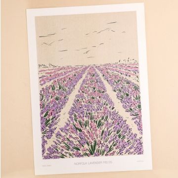 Jenna Crush Norfolk Lavender A3 Art Print