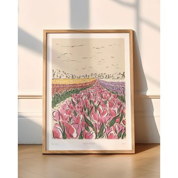 Jenna Crush Norfolk Tulips A3 Art Print