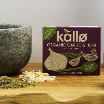 Kallo Garlic & Herb Stock Cubes Organic 66g