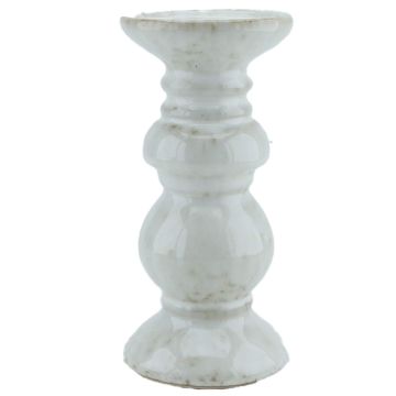 Laura Ashley White Lowick Candleholder Large