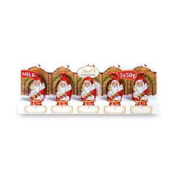 Lindt Santa Milk Chocolate 5 Pack Perforation 50g