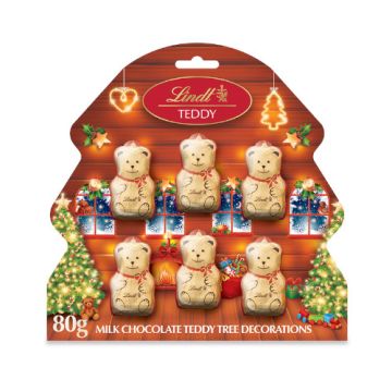 Lindt Gold Teddy Tree Decorations 60g