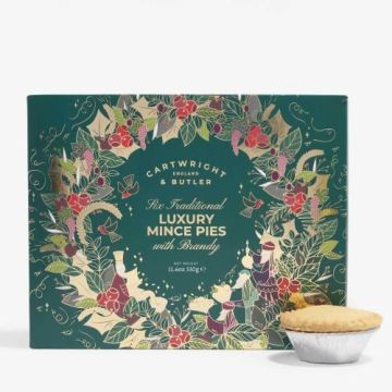 Cartwright & Butler Luxury Mince Pies With Brandy 330g