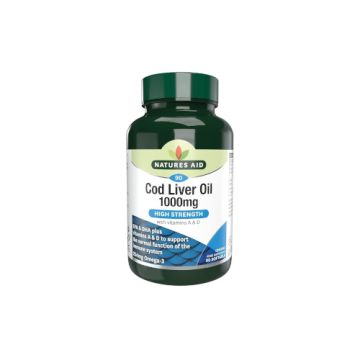 Natures Aid Cod Liver Oil Omega 3 90pk