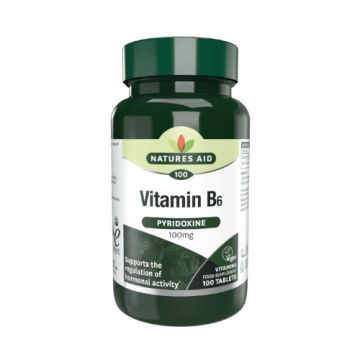 Natures Aid Vitamin B6 Pyridoxine 100pk