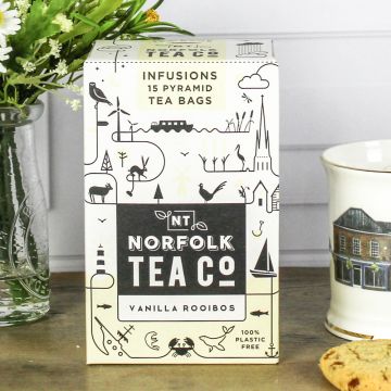 Norfolk Tea Co. - Vanilla Rooibos (15 Biodegradable Pyramids)