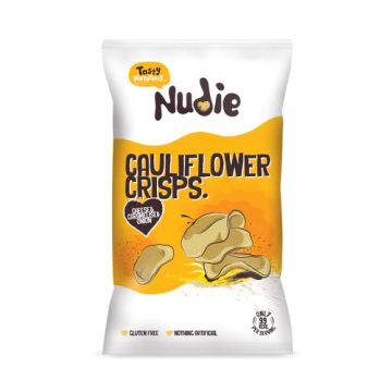 Nudie Cauliflower Crisps Cheese & Caramelised Onion 80g