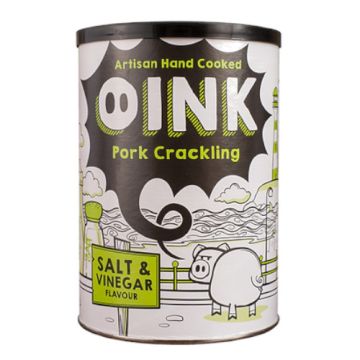 Oink Artisan Salt & Vinegar Pork Crackling Tubs 180g