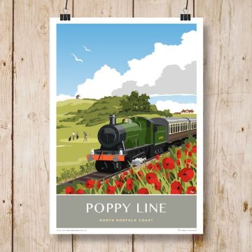 North Norfolk Railway Poppy Line Mounted Print