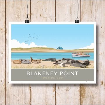 Blakeney Point Sealwatching Mounted Print