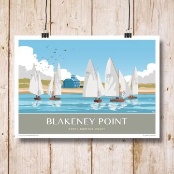 Blakeney Point Boats Mounted Print