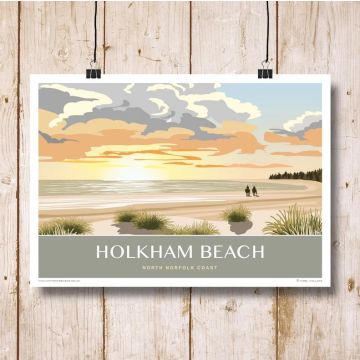 Holkham Beach Sunrise Mounted Print