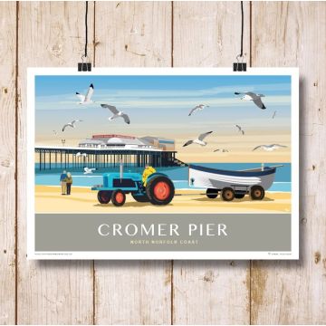 Cromer Pier Tractor Mounted Print