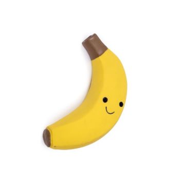 Foodie Faces Latex Banana Dog Toy Small