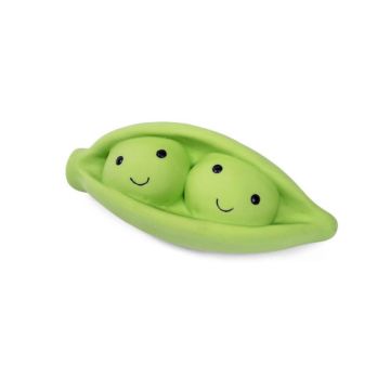 Foodie Faces Latex Pea Pod Dog Toy Small