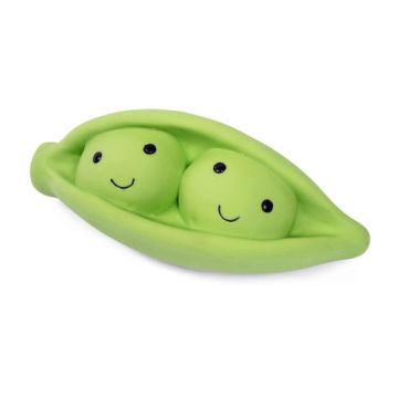 Foodie Faces Latex Pea Pod Dog Toy Large