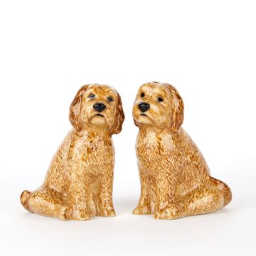 Quail Ceramics Cockapoo Salt & Pepper Shaker (Apricot)