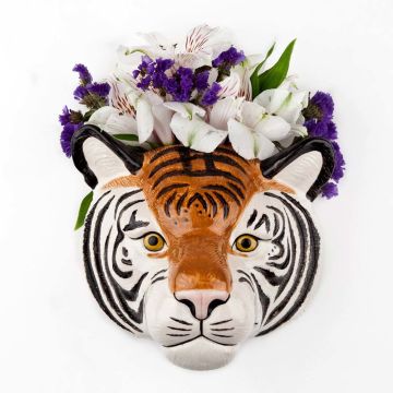 Quail Ceramics Tiger Wall Vase