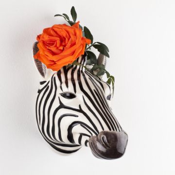 Quail Ceramics Zebra Wall Vase