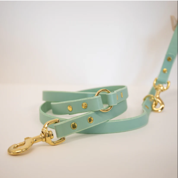 Storeys & Tails Padded Luxury Leather Adjustable Dog Lead Mint One Size