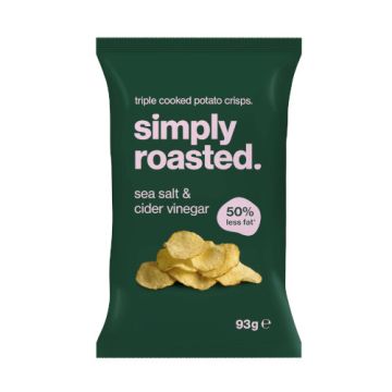 Simply Roasted Sea Salt And Vinegar Crisps 93g