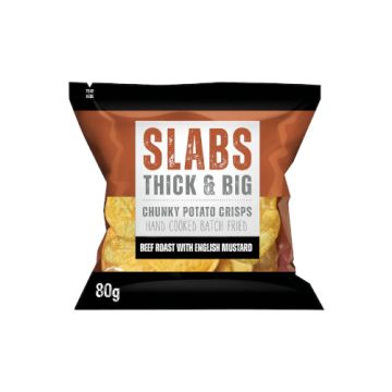 Slabs Beef Roast & Mustard Crisps 80g