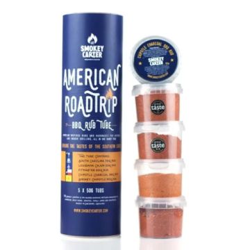 The Smokey Carter American Roadtrip BBQ Rub Gift Tube 5X50g