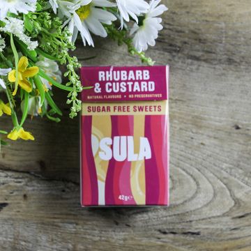 Sula Rhubarb and Custard Sugar Free Sweet 42g