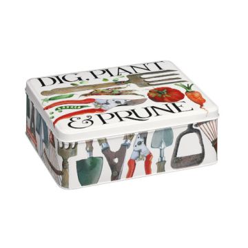 Emma Bridgewater Dig The Garden Deep Rectangular Tin with Biscuits 320g