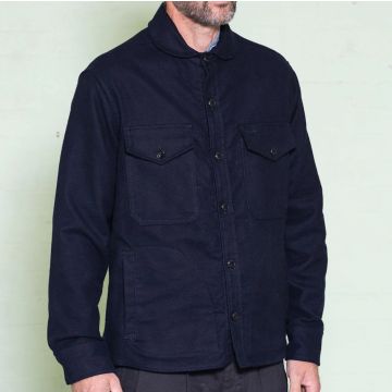 Yarmouth Oilskins The Maritime Overshirt Navy Moleskin