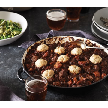 Cook Steak & Stout Stew with Cheese Scone Dumplings Serves 1
