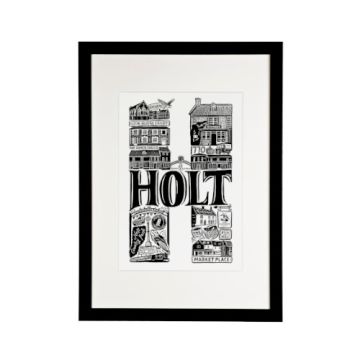 Lucy Loves This Holt A4 Art Print, Framed (Black)