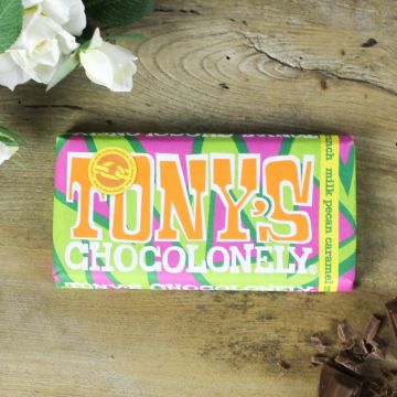 Tony's Chocolonely Milk Chocolate Pecan Caramel Crunch Bar 180g