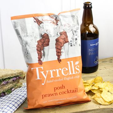 Tyrrells Posh Prawn Cocktail Crisps 150g